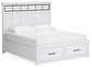 Ashbryn King Panel Storage Bed, Dresser, Mirror, Chest and Nightstand