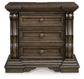 Maylee Queen Upholstered Bed, Dresser, Mirror, Chest and Nightstand