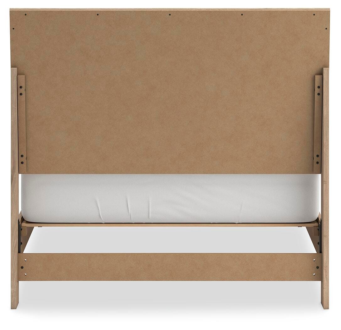 Cielden Full Panel Bed with Mirrored Dresser, Chest and Nightstand
