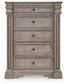 Blairhurst Queen Panel Bed, Dresser, Mirror, Chest and Nightstand