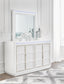 Chalanna Queen Upholstered Storage Bed, Dresser, Mirror, Chest and Nightstand