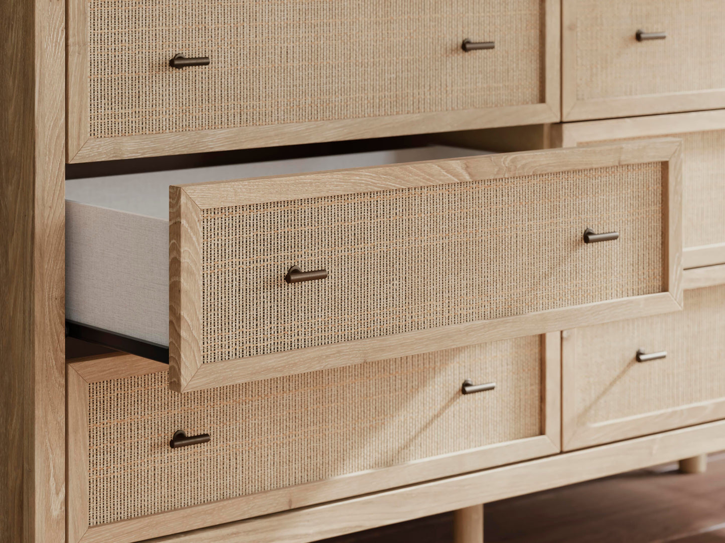 Cielden King Panel Headboard, Dresser, Mirror and Nightstand