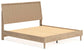 Cielden King Panel Bed with Mirrored Dresser and Nightstand