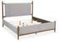 Lyncott Queen Upholstered Panel Bed, Dresser, Mirror, Chest and Nightstand