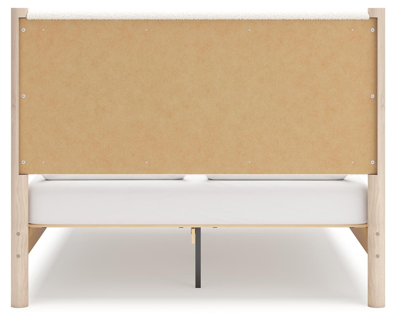 Cadmori Queen Upholstered Panel Bed with Mirrored Dresser, Chest and Nightstand