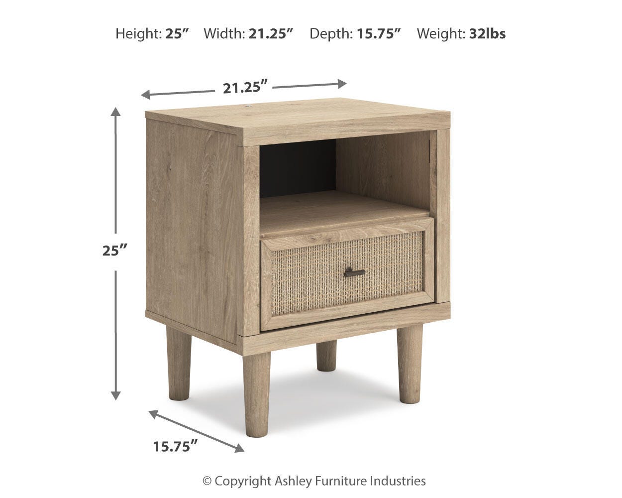 Cielden Full Upholstered Panel Bed with Mirrored Dresser and Nightstand