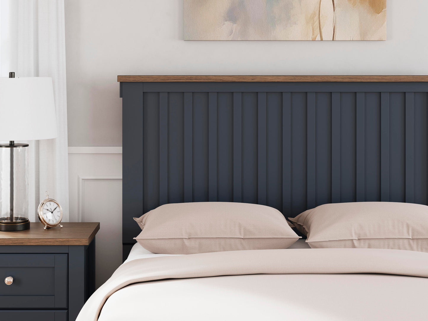 Landocken Full Panel Bed, Dresser and Mirror