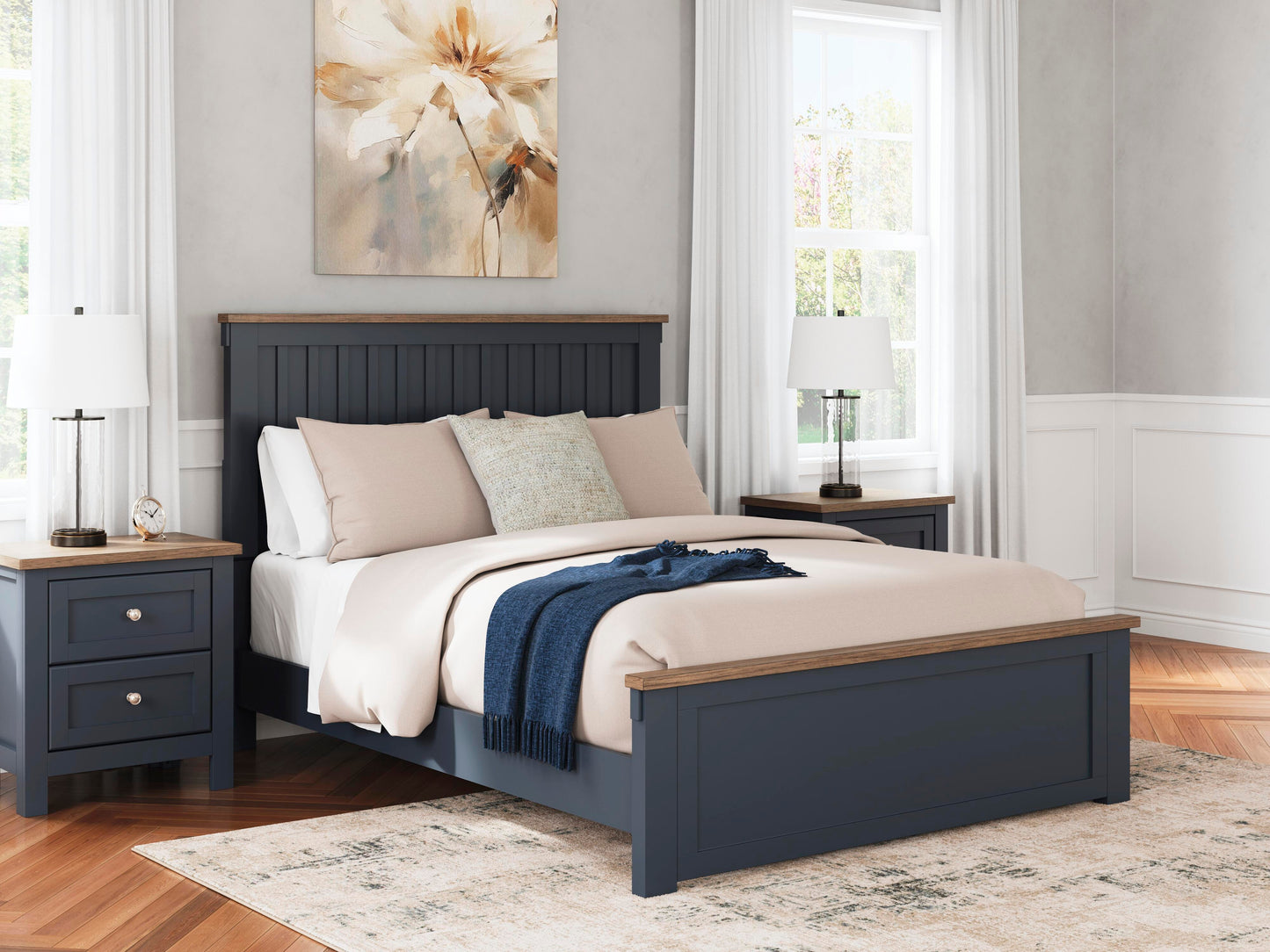 Landocken Queen Panel Bed, Dresser, Mirror and Nightstand