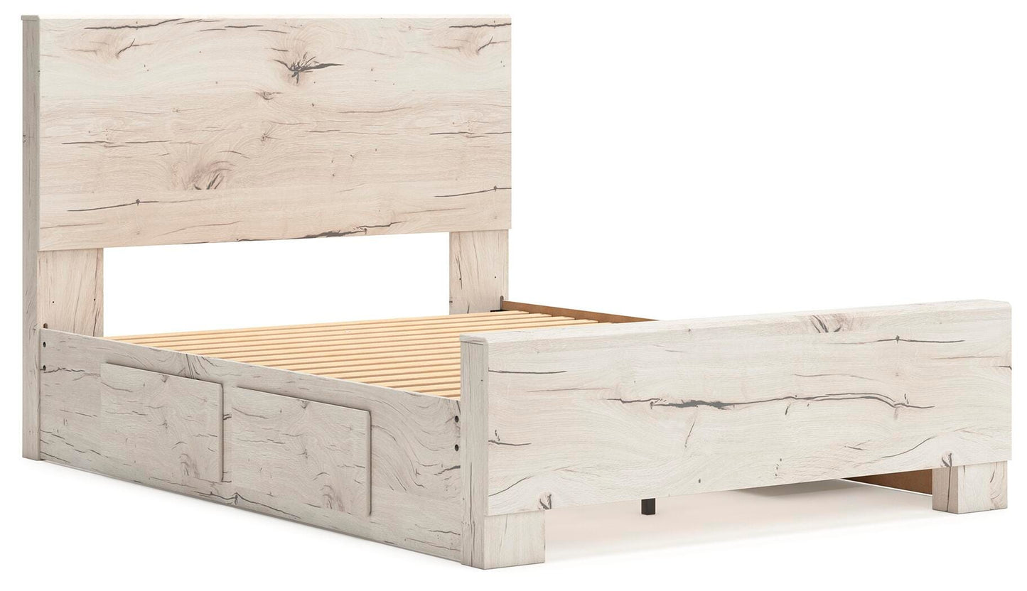 Lawroy Queen Panel Bed with Storage, Dresser, Mirror, Chest and Nightstand