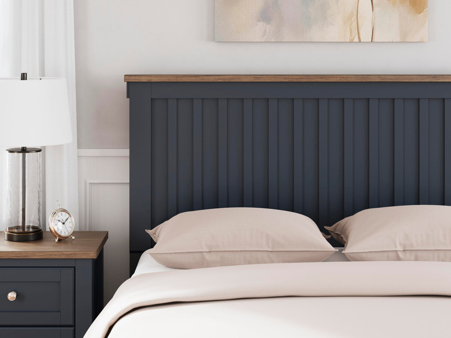 Landocken Queen Panel Headboard, Dresser, Mirror, Chest and Nightstand