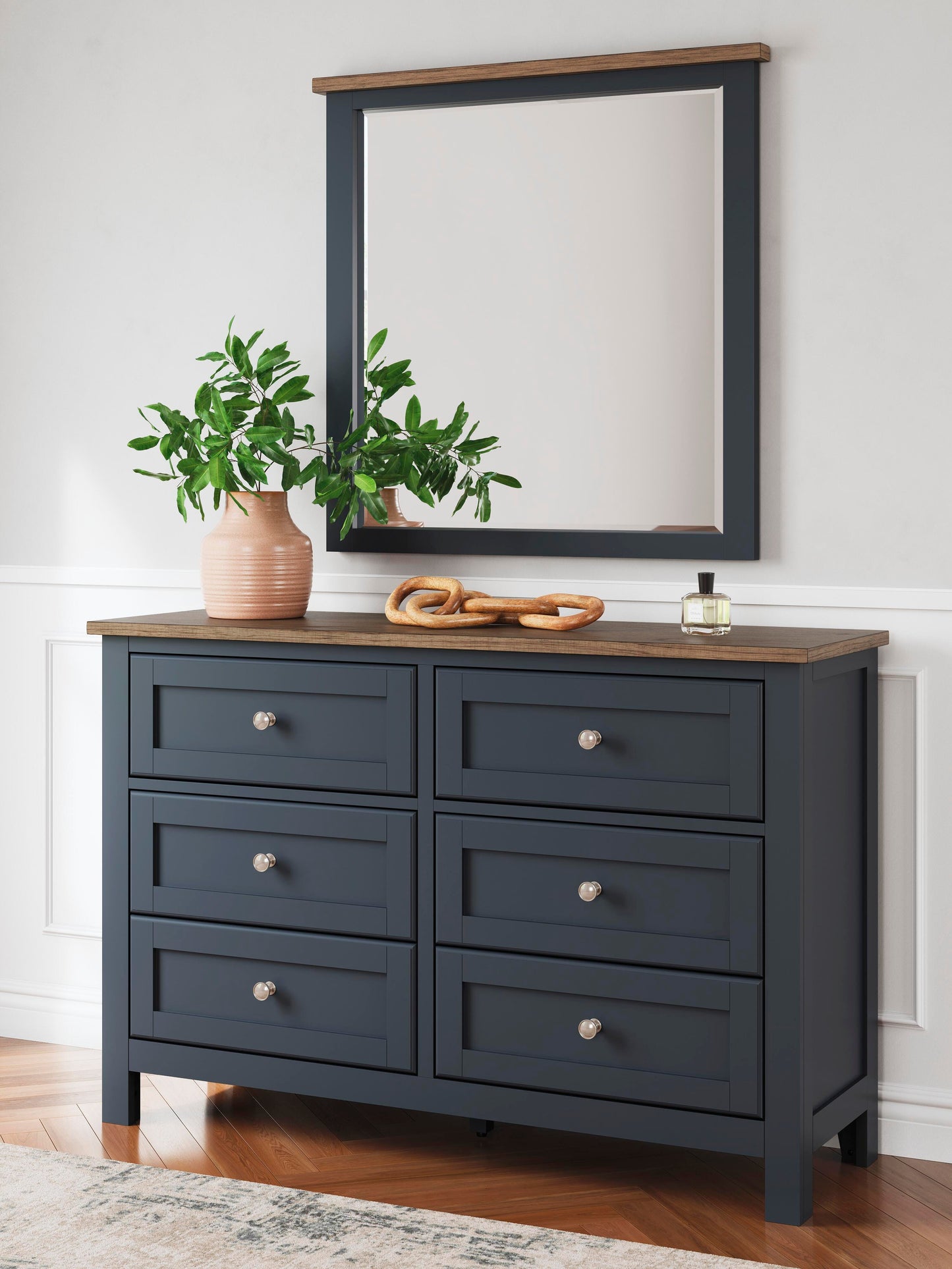 Landocken Full Panel Headboard, Dresser, Mirror and Nightstand