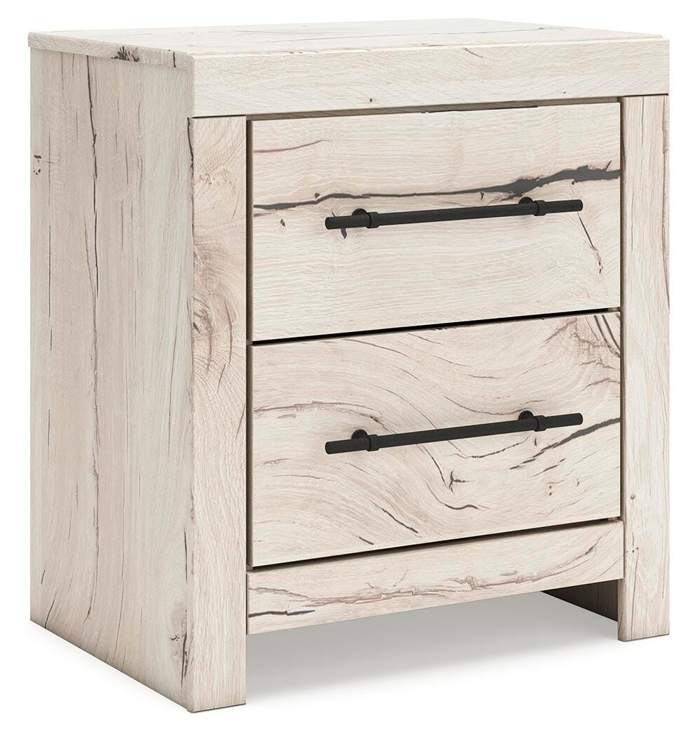 Lawroy Queen Panel Bed with Storage, Dresser, Mirror and Nightstand