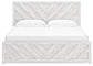 Cayboni King Panel Bed with Mirrored Dresser
