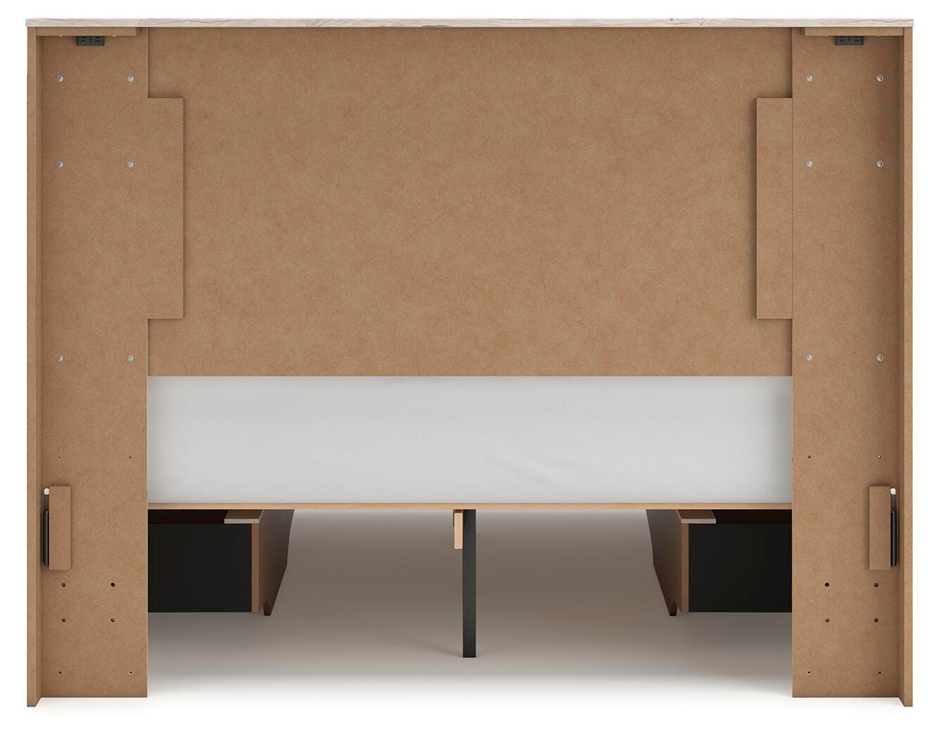 Lawroy Queen Panel Bed with Storage, Dresser, Mirror and Nightstand