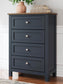 Landocken Twin Panel Bed, Dresser, Mirror, Chest and Nightstand