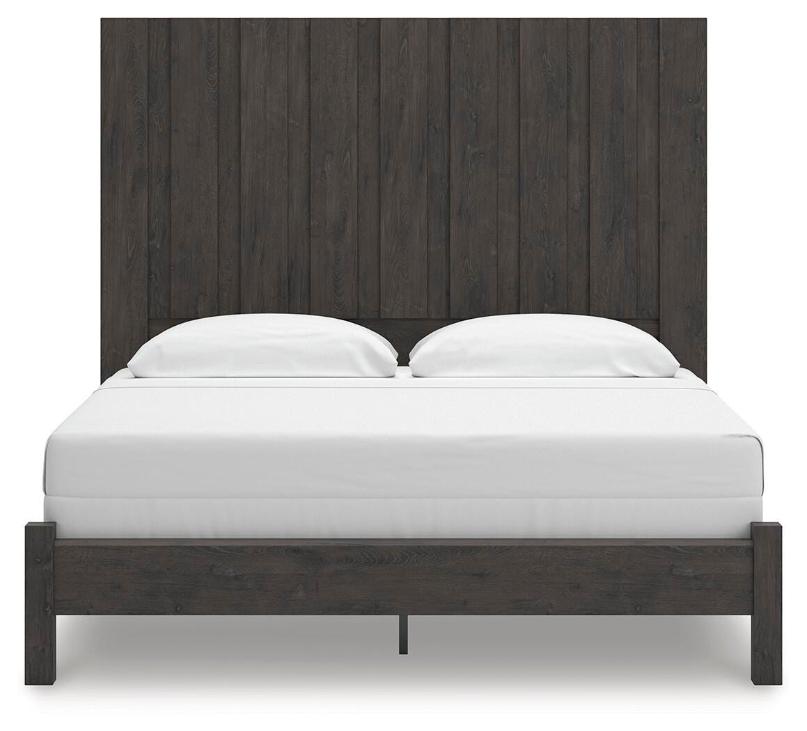 Fraluna King Panel Bed, Dresser, Mirror, Chest and Nightstand