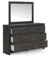 Hollivern Full Panel Bed, Dresser, Mirror and Nightstand