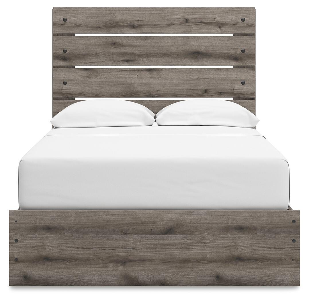 Graystorm Full Panel Storage Bed, Dresser, Mirror, Chest and Nightstand