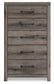 Graystorm Full Panel Bed with Storage, Dresser, Mirror, Chest and Nightstand