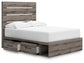 Graystorm Full Panel Bed with Storage, Dresser, Mirror, Chest and Nightstand