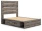 Graystorm Full Panel Bed with Storage, Dresser, Mirror, Chest and Nightstand