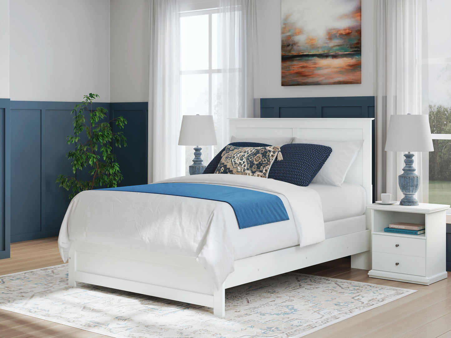 Bostwick Shoals Queen Panel Bed, Dresser, Mirror, Chest and Nightstand