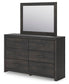 Hollivern Full Panel Storage Bed, Dresser and Mirror
