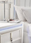 Chalanna King Upholstered Storage Bed, Dresser, Mirror and Nightstand
