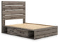 Graystorm Full Panel Storage Bed, Dresser, Mirror and Nightstand