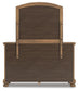 Feddinger California King Panel Bed with Mirrored Dresser, Chest and Nightstand