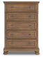 Feddinger California King Panel Bed with Mirrored Dresser, Chest and Nightstand