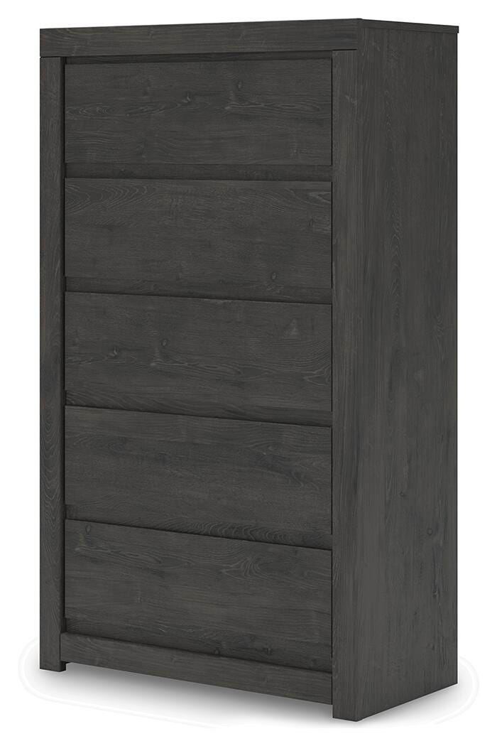 Fraluna Queen Panel Storage Bed, Dresser, Mirror, Chest and Nightstand