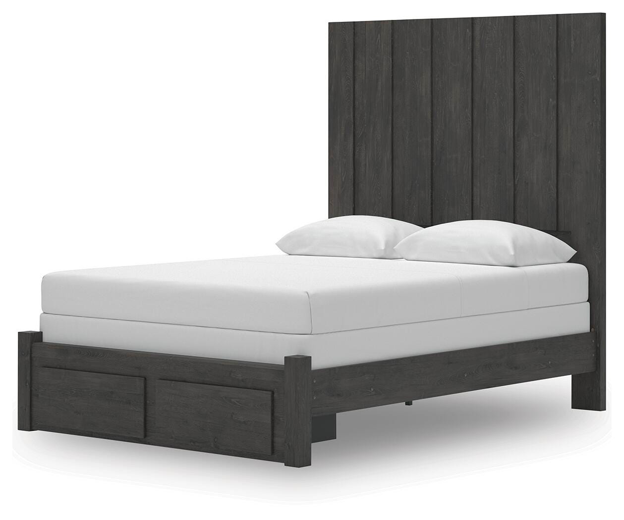 Fraluna Queen Panel Storage Bed, Dresser, Mirror and Nightstand