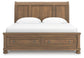 Feddinger King Storage Sleigh Bed with Mirrored Dresser, Chest and Nightstand