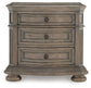 Ardenfield California King Upholstered Sleigh Bed, Dresser, Mirror and Nightstand