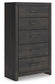 Hollivern Queen Panel Bed, Dresser, Mirror, Chest and Nightstand