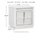 Chalanna California King Upholstered Storage Bed, Dresser, Mirror, Chest and Nightstand