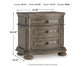 Ardenfield Queen Upholstered Sleigh Bed, Dresser, Mirror, Chest and Nightstand