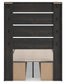 Hollivern Twin Panel Bed with Storage, Dresser and Mirror