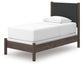 Pamytta Twin Upholstered Panel Bed, Dresser and Mirror