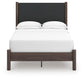 Pamytta Full Upholstered Panel Platform Bed, Dresser and Mirror