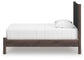 Pamytta Twin Upholstered Panel Platform Bed, Dresser and Mirror