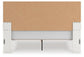 Zuraleus King Upholstered Panel Platform Bed, Dresser and Mirror