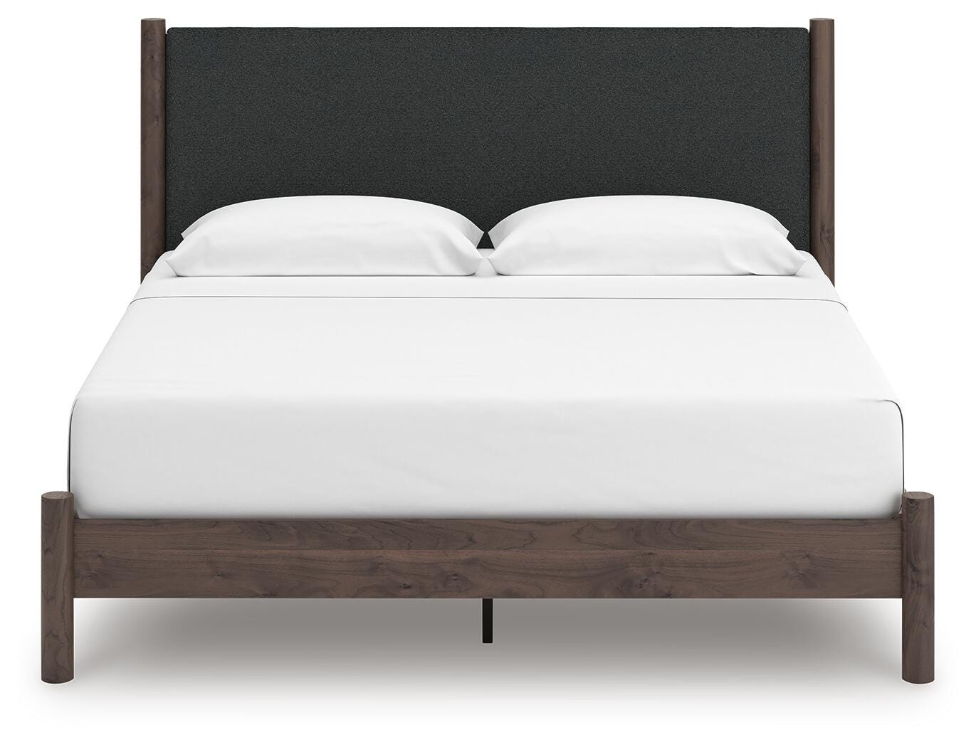 Pamytta King Upholstered Panel Platform Bed, Dresser, Mirror and Nightstand