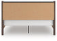 Pamytta King Upholstered Panel Platform Bed, Dresser, Mirror and Nightstand