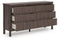 Pamytta King Panel Platform Bed, Dresser, Mirror and Nightstand