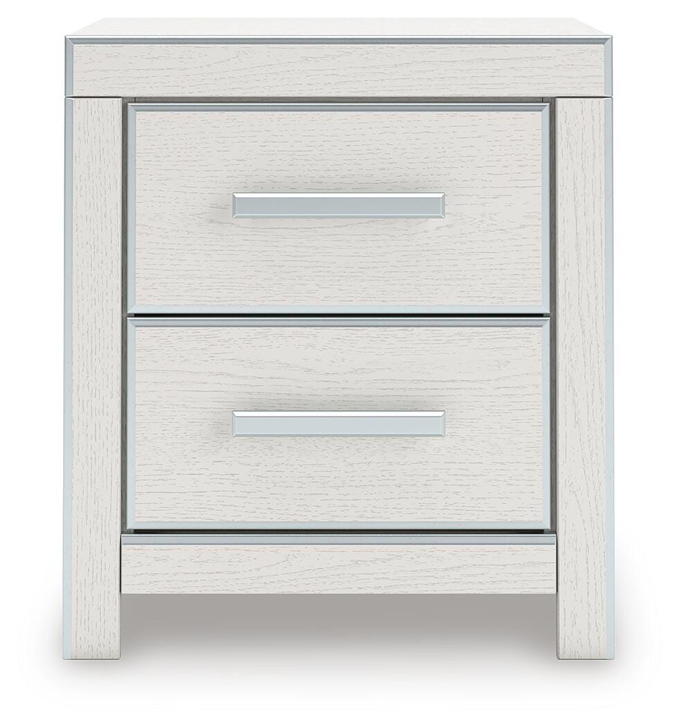 Zuraleus King Upholstered Panel Platform Storage Bed, Dresser, Mirror, Chest and Nightstand