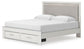 Zuraleus King Upholstered Panel Platform Storage Bed, Dresser, Mirror and Nightstand