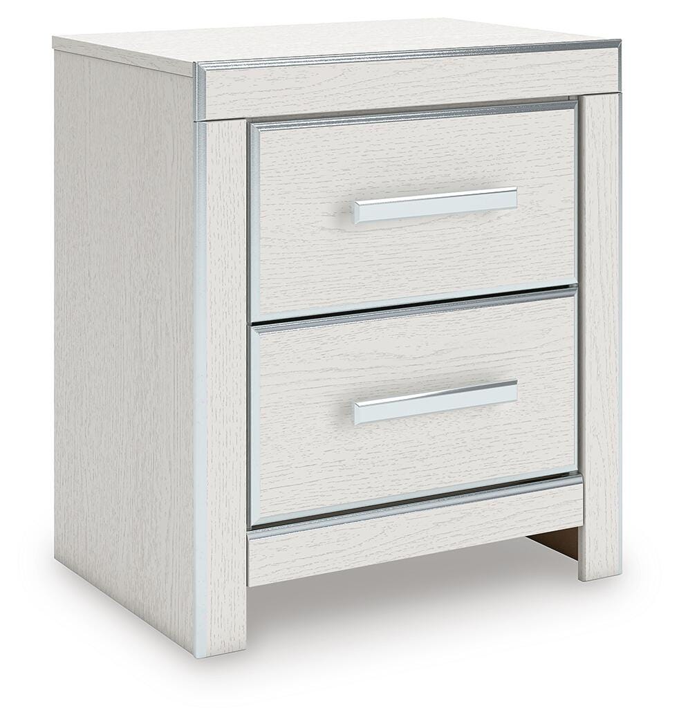 Zuraleus King Upholstered Panel Platform Storage Bed, Dresser, Mirror and Nightstand