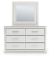 Zuraleus King Upholstered Panel Platform Bed, Dresser, Mirror, Chest and Nightstand